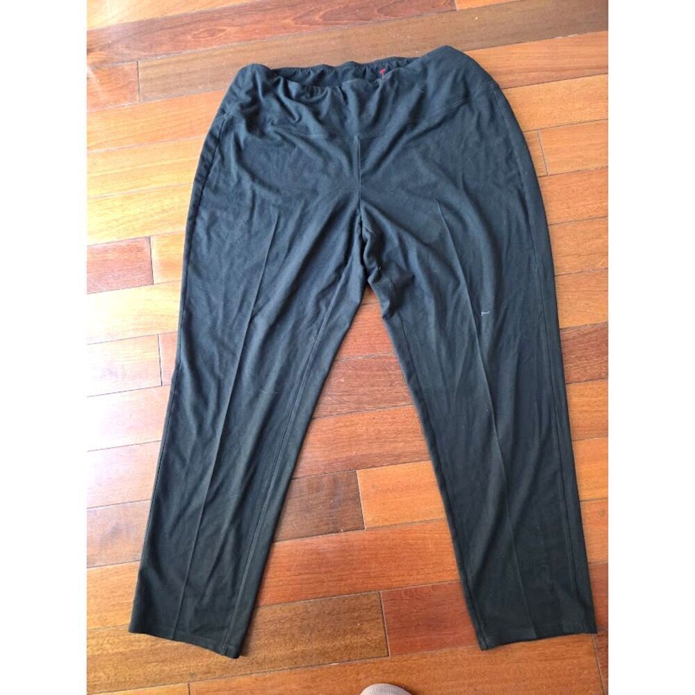 J.Jill Wearever Collection Black Straight Leg Pull On Jersey Knit Pants size 2X